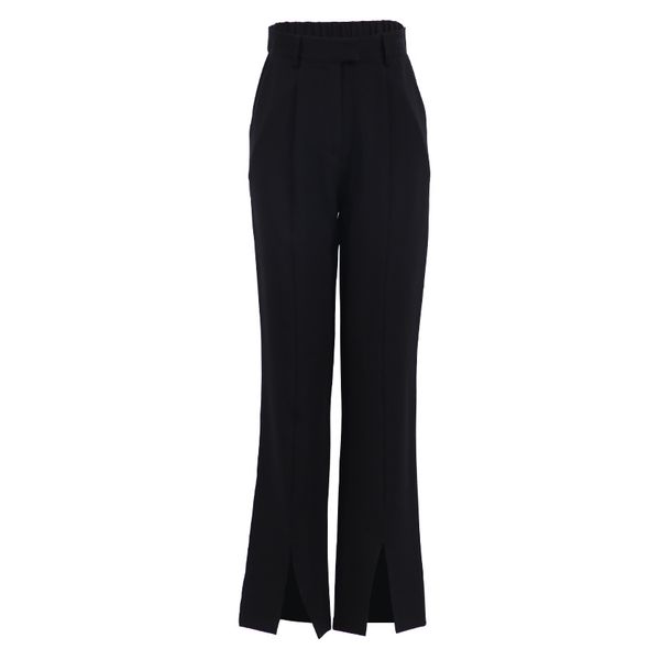 women's pants & capris spring long slit high waist slim fit fashion temperament design sense of leisure micro horn suit pants, Black;white
women's pants & capris spring long slit high waist slim fit fashion temperament design sense of leisure micro horn suit pants, Black;white