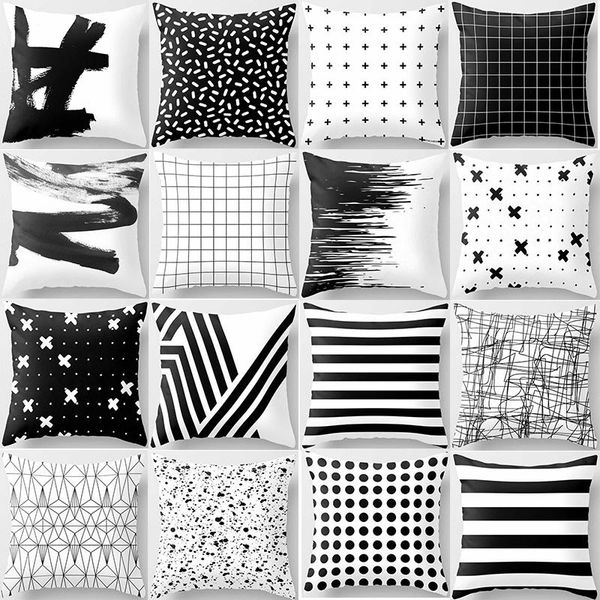 pillow case double sides pattern geometric cases fashion beauty black white gray square cover
pillow case double sides pattern geometric cases fashion beauty black white gray square cover