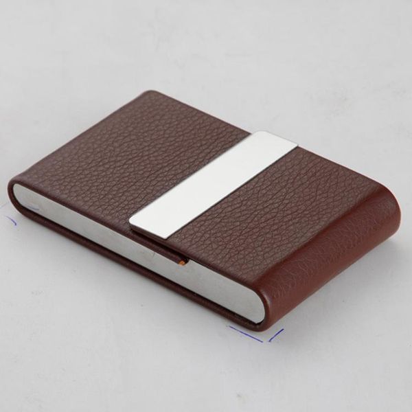 card holders creative metal holder business cigarette case id cover stainless steel pu, Brown;gray
card holders creative metal holder business cigarette case id cover stainless steel pu, Brown;gray