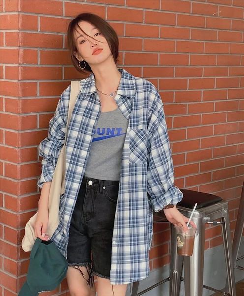 women's polos casual blue and white plaid loose long-sleeved sunscreen shirt 2021 summer fashion clothing
women's polos casual blue and white plaid loose long-sleeved sunscreen shirt 2021 summer fashion clothing