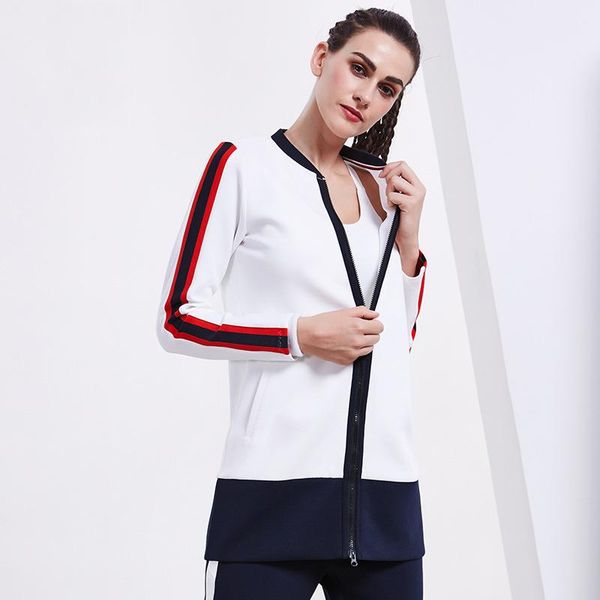 gym clothing besgo zipper stand collar striped print women exercise patchwork coat slim fit windproof female outdoor jogging sportshirt, White;black
gym clothing besgo zipper stand collar striped print women exercise patchwork coat slim fit windproof female outdoor jogging sportshirt, White;black