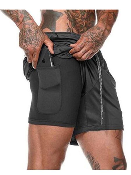 men's double-deck running shorts mens sports quick drying training exercise jogging gymsmen casual joggers, White;black
men's double-deck running shorts mens sports quick drying training exercise jogging gymsmen casual joggers, White;black