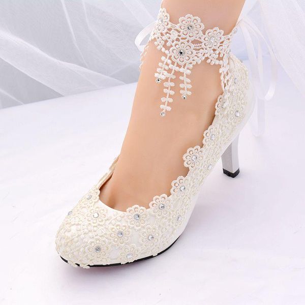 white lace bridal wedding shoes pumps women 4.5cm/8cm applique crystal prom party for ladies dress, Black
white lace bridal wedding shoes pumps women 4.5cm/8cm applique crystal prom party for ladies dress, Black