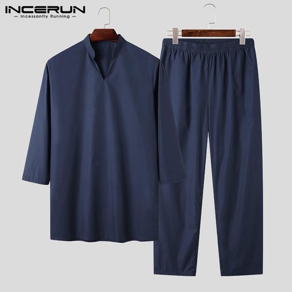 men's tracksuits chinese style men sets tang suit 3/4 sleeve vintage streetwear v neck solid color loose pants retro suits s-5xl incer, Gray
men's tracksuits chinese style men sets tang suit 3/4 sleeve vintage streetwear v neck solid color loose pants retro suits s-5xl incer, Gray