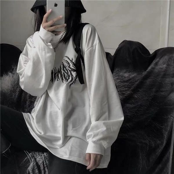 women's hoodies & sweatshirts round neck long sleeve t-shirt, autumn , korean ins, retro print, wild, loose, bf, white, Black
women's hoodies & sweatshirts round neck long sleeve t-shirt, autumn , korean ins, retro print, wild, loose, bf, white, Black