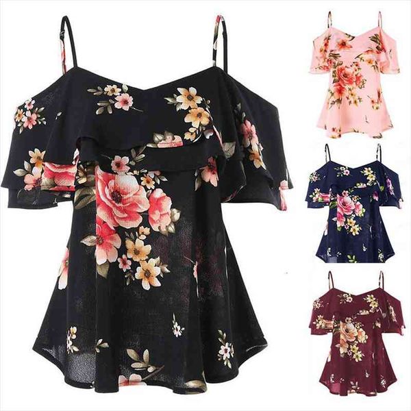 womens summer fashion off shoulder vest flower print ruffled vest sleeveless, White
womens summer fashion off shoulder vest flower print ruffled vest sleeveless, White
