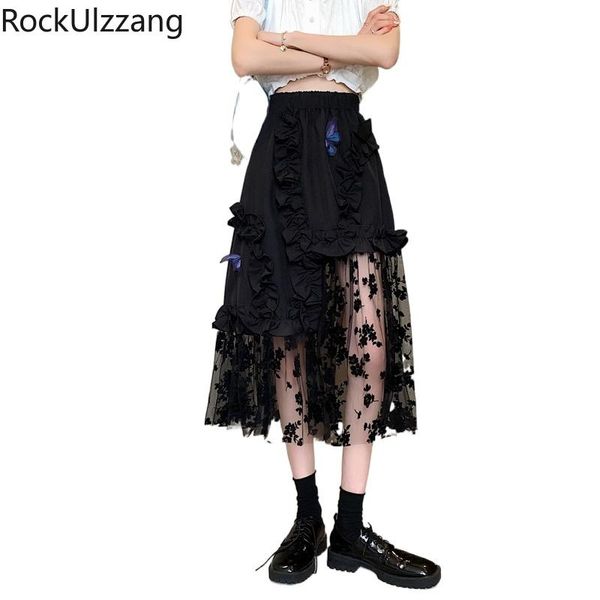 skirts patchwork ruffle high waist midi long black embroidery mesh boho skirt fashion women summer cute irregular harajuku gothic
skirts patchwork ruffle high waist midi long black embroidery mesh boho skirt fashion women summer cute irregular harajuku gothic