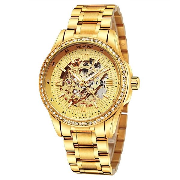 wristwatches gold mechanical watch business luxury men's stainless steel band skeleton automatic mechanic luminous hand watches, Slivery;brown
wristwatches gold mechanical watch business luxury men's stainless steel band skeleton automatic mechanic luminous hand watches, Slivery;brown