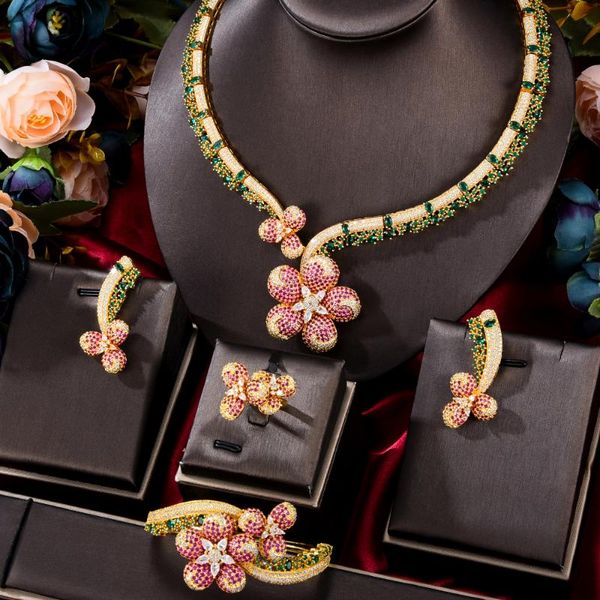 earrings & necklace kellybola noble luxury zircon flower 4pcs women's wedding anniversary dubai bride exclusive design jewelry, Silver
earrings & necklace kellybola noble luxury zircon flower 4pcs women's wedding anniversary dubai bride exclusive design jewelry, Silver
