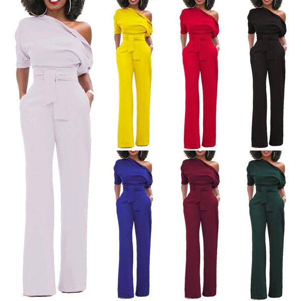 women's jumpsuits & rompers women jumpsuit elegant overalls ladies 2021 woman party stand classic pure color inclined pants buttons sol, Black;white
women's jumpsuits & rompers women jumpsuit elegant overalls ladies 2021 woman party stand classic pure color inclined pants buttons sol, Black;white