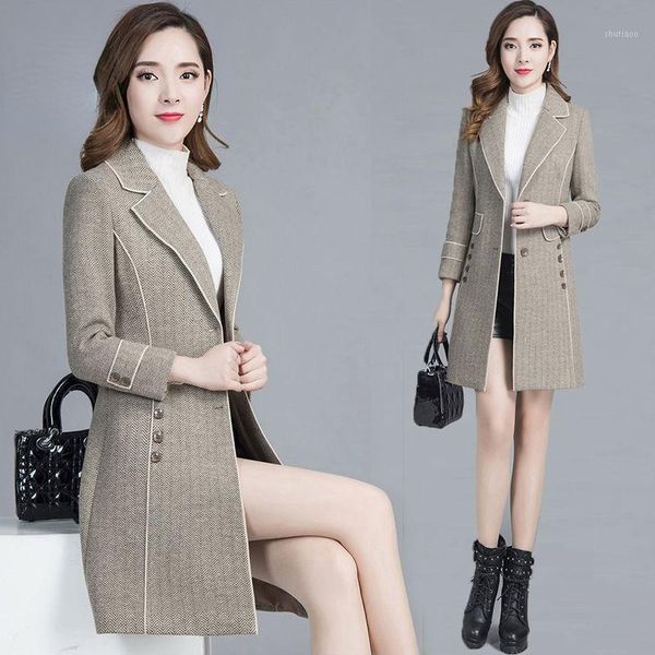 women's wool & blends women winter fashion woolen coats female stylish single breasted thick outwear ladies middle long jackets plus si, Black
women's wool & blends women winter fashion woolen coats female stylish single breasted thick outwear ladies middle long jackets plus si, Black