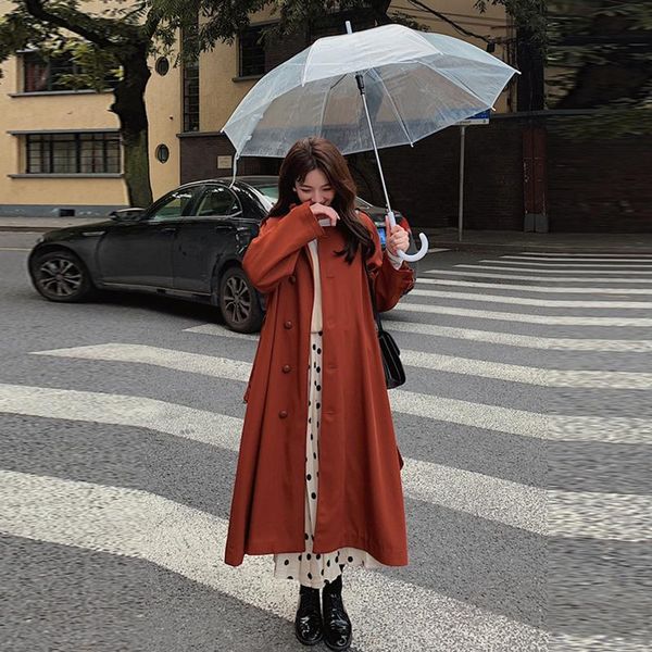 women's trench coats brick red coat women mid-length autumn wear 2021 korean loose beige windbreaker female outwear q190, Tan;black
women's trench coats brick red coat women mid-length autumn wear 2021 korean loose beige windbreaker female outwear q190, Tan;black