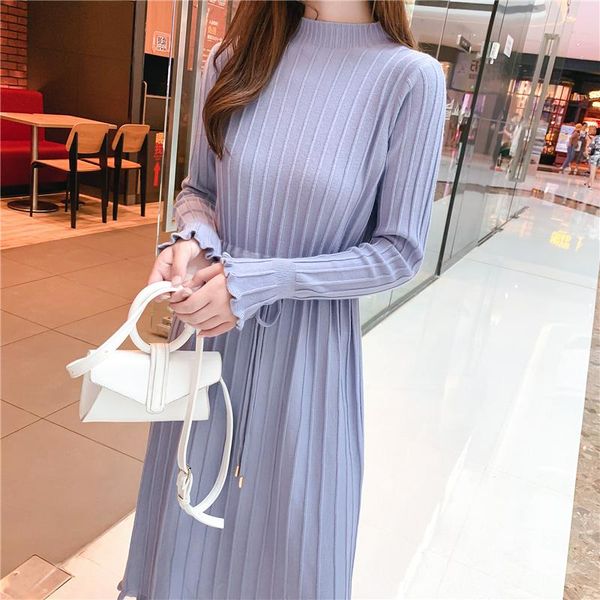 women's sweaters dress long sleeve sweater skirt female 2021 autumn and winter korean fashion wooden ear collar foreign gas knitted, White;black
women's sweaters dress long sleeve sweater skirt female 2021 autumn and winter korean fashion wooden ear collar foreign gas knitted, White;black