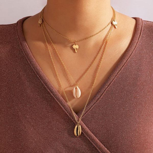 pendant necklaces gold color choker necklace for women 3 layers tress shells chain & pendants velvet chokers fashion jewelry, Silver
pendant necklaces gold color choker necklace for women 3 layers tress shells chain & pendants velvet chokers fashion jewelry, Silver
