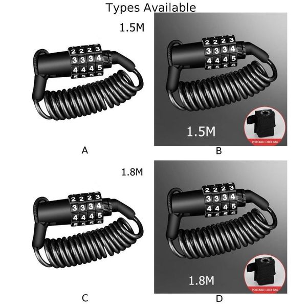 bike locks motorcycle electric vehicle helmet code lock mini portable anti-theft bicycle security 4 digit combination cable
bike locks motorcycle electric vehicle helmet code lock mini portable anti-theft bicycle security 4 digit combination cable