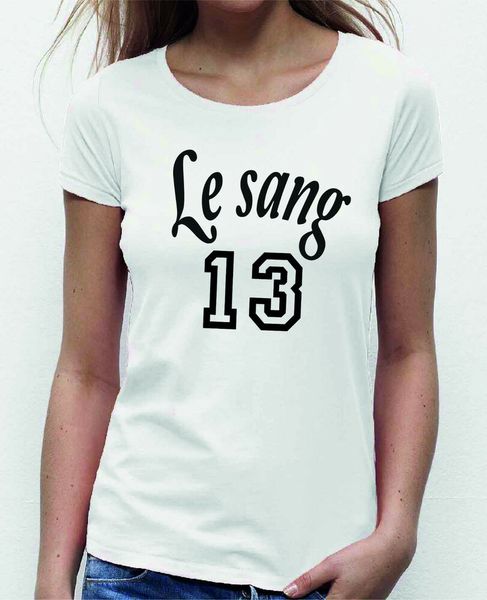 womens t-shirt blood 13, White;black