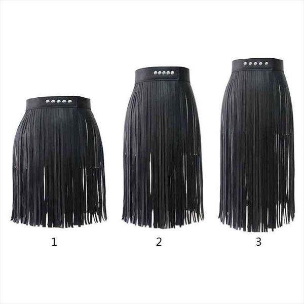 women high waist faux leather fringe tassels skirt body harness with snap buttons halloween party punk rock costume clubwear, Black
women high waist faux leather fringe tassels skirt body harness with snap buttons halloween party punk rock costume clubwear, Black
