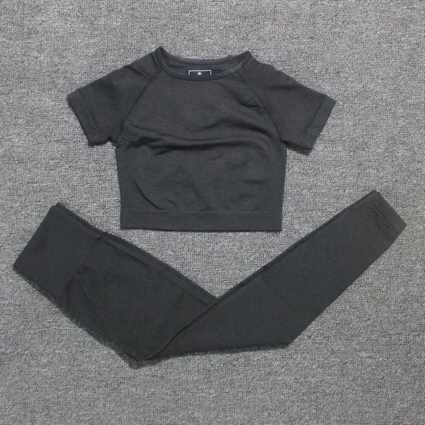 yoga outfit set women short sleeve shirt crop high waist seamless leggings vital fitness suit gym workout clothes 2 piece
yoga outfit set women short sleeve shirt crop high waist seamless leggings vital fitness suit gym workout clothes 2 piece