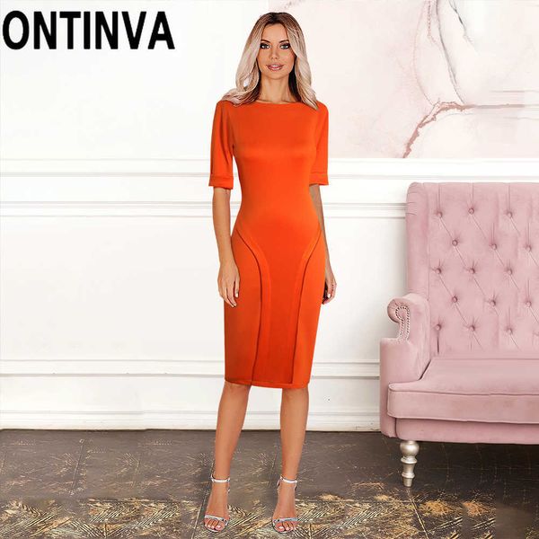 autumn half sleeve bodycon sheath slim fit orange dress for women elastic office ladies elegant modest summer work wear 210527, Black;gray
autumn half sleeve bodycon sheath slim fit orange dress for women elastic office ladies elegant modest summer work wear 210527, Black;gray