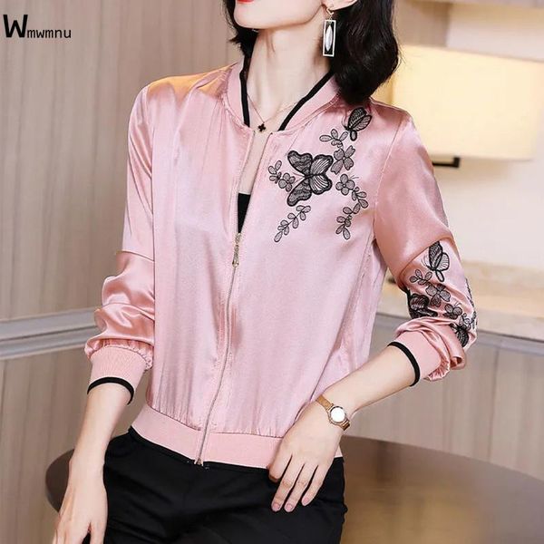 women's jackets embroidered plus size long sleeve zipper jacket imitation silk satin spring summer thin women casual sun-proof clothing, Black;brown
women's jackets embroidered plus size long sleeve zipper jacket imitation silk satin spring summer thin women casual sun-proof clothing, Black;brown