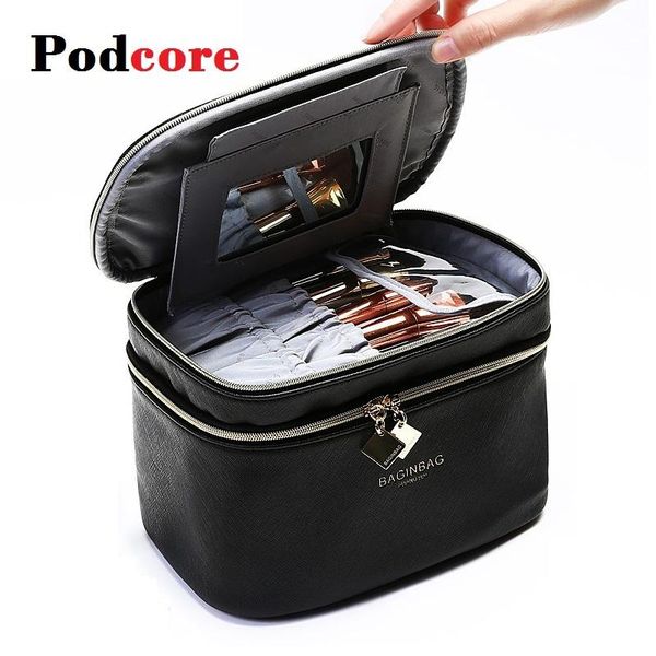 fashion cosmetic bag cases large kotak make up box black women waterproof toiletry pouch travel storage bags with handle &
fashion cosmetic bag cases large kotak make up box black women waterproof toiletry pouch travel storage bags with handle &