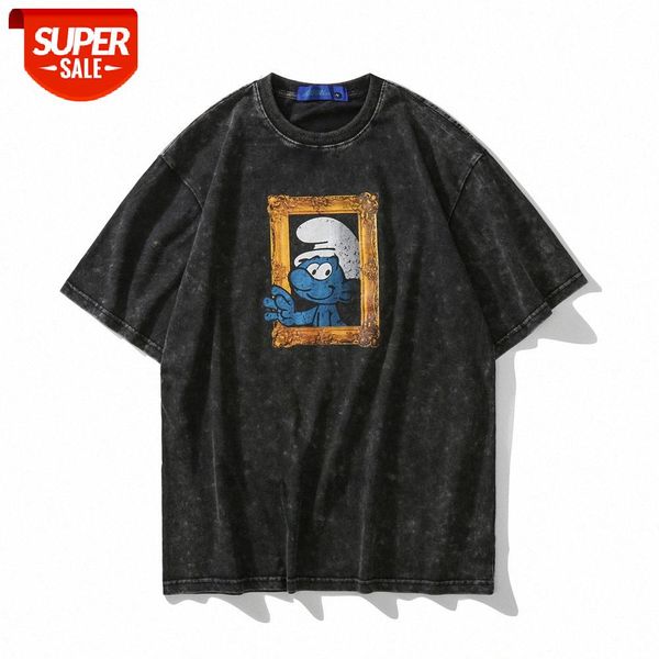 smurfs print short-sleeved t-shirt men's old round neck five-point sleeve harajuku style half-sleeved #m564, White;black
smurfs print short-sleeved t-shirt men's old round neck five-point sleeve harajuku style half-sleeved #m564, White;black