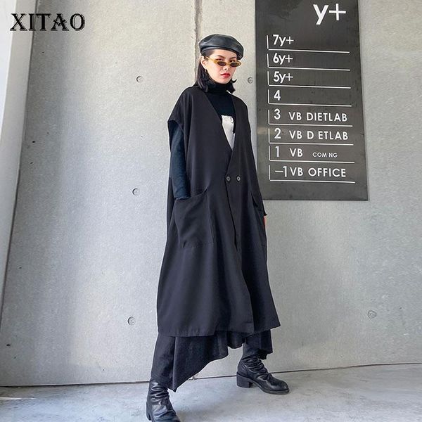 women's vests xitao irregular black vest women fashion pocket sleeveless elegant goddess fan casual loose minority dmy3163, Black;white
women's vests xitao irregular black vest women fashion pocket sleeveless elegant goddess fan casual loose minority dmy3163, Black;white