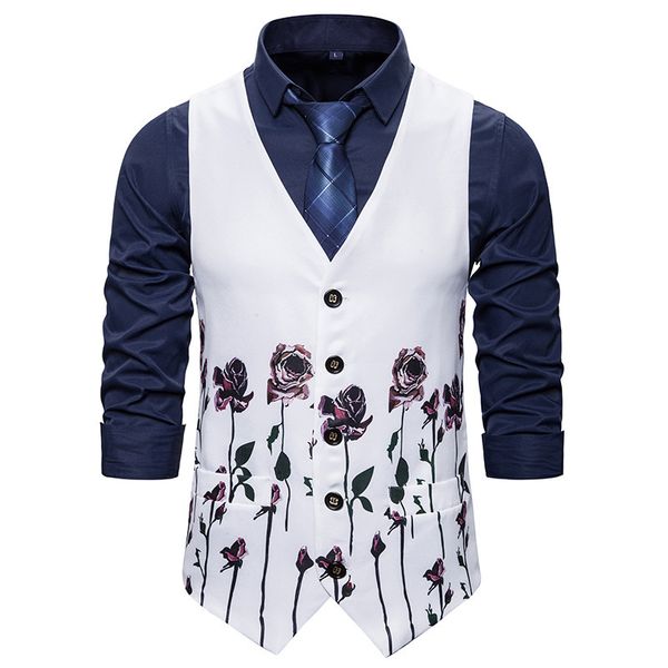 fashion vest autumn and winter casual men's 3d printing rose single breasted, Black;white
fashion vest autumn and winter casual men's 3d printing rose single breasted, Black;white