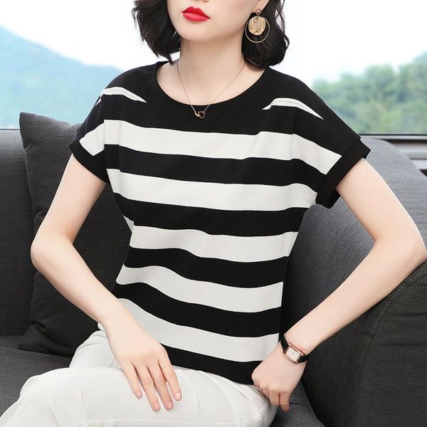 women's t-shirt bobokateer 2021 striped cotton oversized t shirt women clothes mujer camisetas short sleeve woman tshirts o-neck tee fe, White
women's t-shirt bobokateer 2021 striped cotton oversized t shirt women clothes mujer camisetas short sleeve woman tshirts o-neck tee fe, White