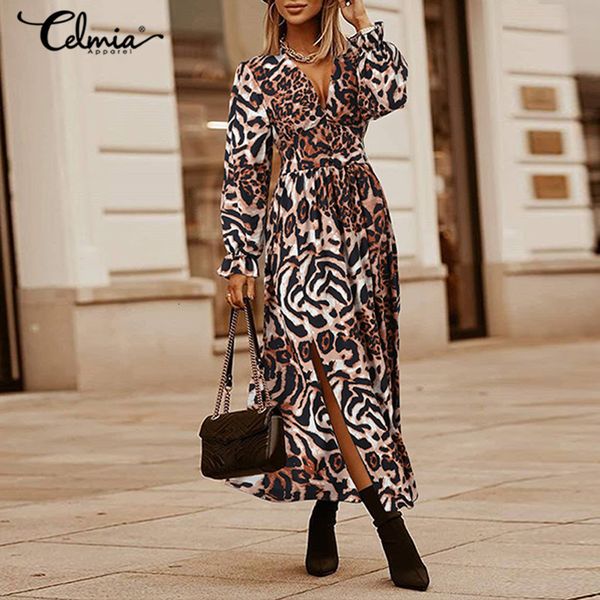 dresses women leopard print dresses celmia deep v-neck mid-caft dress 2021 fashion long flare sleeve vesitdo elegant split robe 5xl, Black;gray
dresses women leopard print dresses celmia deep v-neck mid-caft dress 2021 fashion long flare sleeve vesitdo elegant split robe 5xl, Black;gray