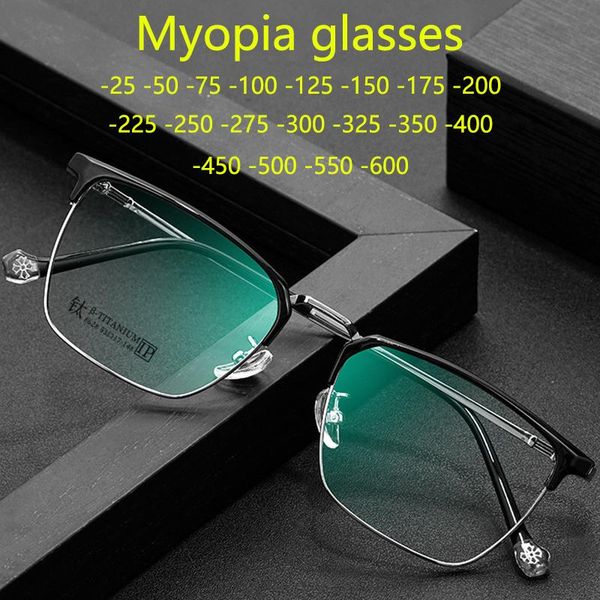 sunglasses titanium myopia glasses men women retro ultralight half frame eyeglasses nearsighted shortsighted eyewear -125-150-175, White;black
sunglasses titanium myopia glasses men women retro ultralight half frame eyeglasses nearsighted shortsighted eyewear -125-150-175, White;black