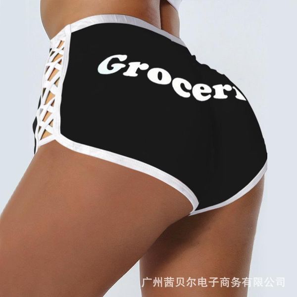 high waisted printed lace shorts women yoga pants skinny tie-dye printing sports bandage short women's, White;black
high waisted printed lace shorts women yoga pants skinny tie-dye printing sports bandage short women's, White;black