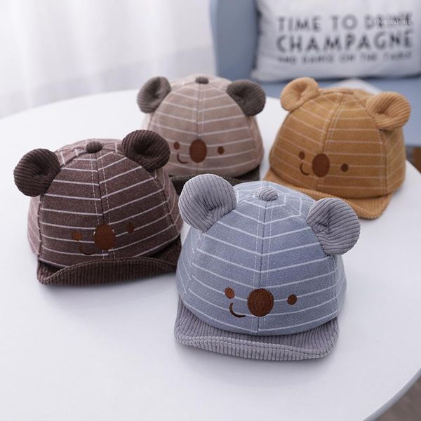 caps & hats autumn cartoon baby hat with bear ears striped boy girl kids baseball cap corduroy infant sun for children accessories1, Yellow
caps & hats autumn cartoon baby hat with bear ears striped boy girl kids baseball cap corduroy infant sun for children accessories1, Yellow