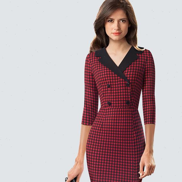 womens dresses classic houndstooth elegant bodycon dress vintage charming office lady hb570 drop good quality, Black;gray
womens dresses classic houndstooth elegant bodycon dress vintage charming office lady hb570 drop good quality, Black;gray