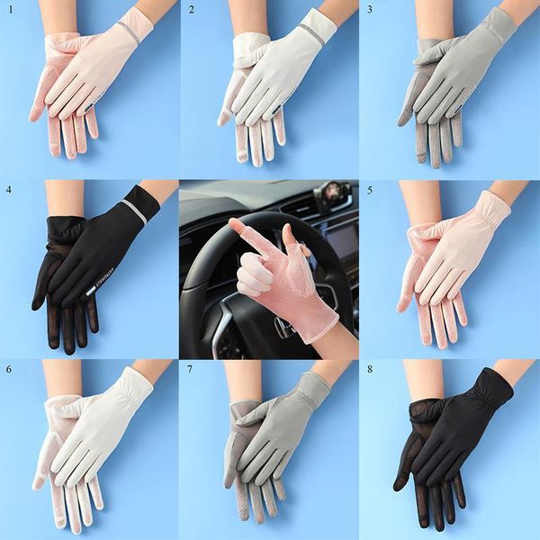 five fingers gloves mesh breathable can be opened fingertip anti-uv silk thin driving women summer sunscreen, Blue;gray
five fingers gloves mesh breathable can be opened fingertip anti-uv silk thin driving women summer sunscreen, Blue;gray