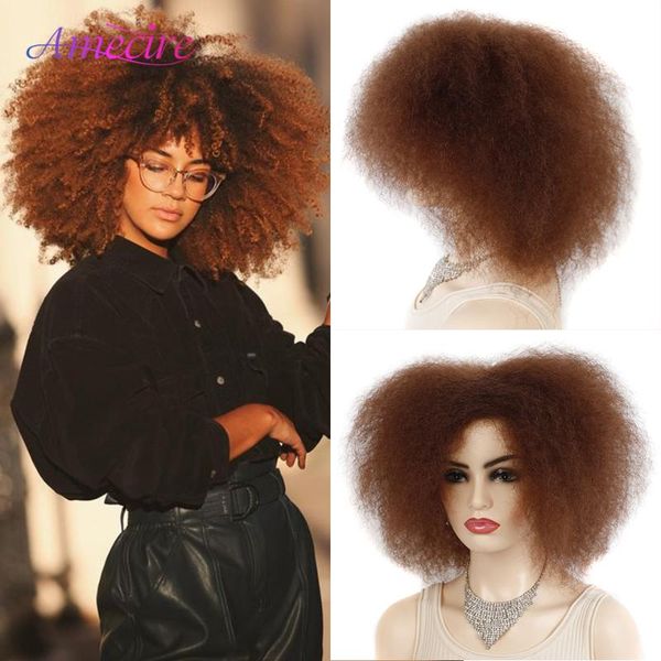 synthetic wigs short ombre brown fluffy afro kinky curly heat resistant full wig for black women
synthetic wigs short ombre brown fluffy afro kinky curly heat resistant full wig for black women
