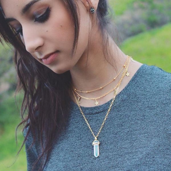 chokers charm fashion gold crystal stars pendant necklaces for women necklace 2021 multilevel female boho vintage jewelry wedding gift, Golden;silver
chokers charm fashion gold crystal stars pendant necklaces for women necklace 2021 multilevel female boho vintage jewelry wedding gift, Golden;silver