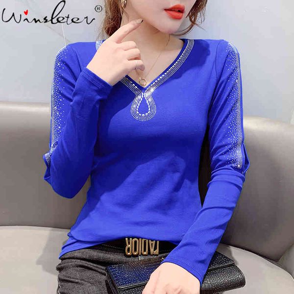 women's t-shirt spring fall european style girls fashion v-neck shiny diamonds women long sleeve back tees 2021 t11506a, White
women's t-shirt spring fall european style girls fashion v-neck shiny diamonds women long sleeve back tees 2021 t11506a, White