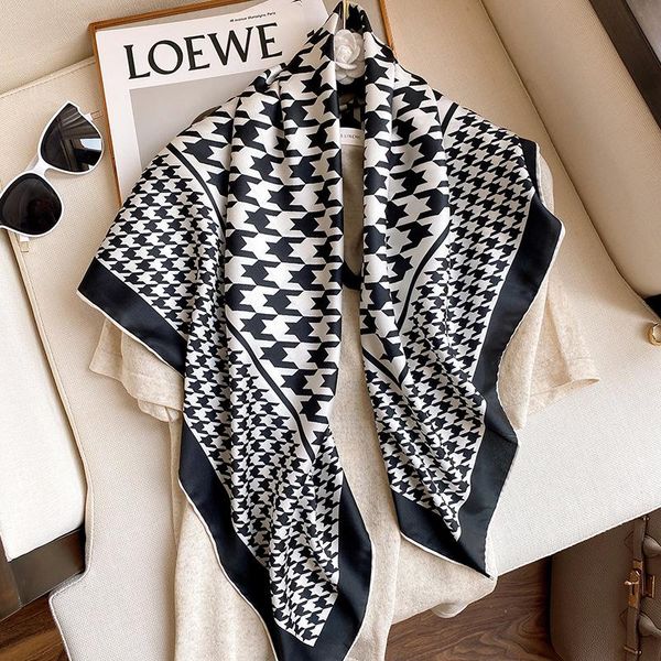 scarves square silk scarf women neck hijab foulard shawls lady wraps summer pashmina plaid printed neckerchief bandana, Blue;gray
scarves square silk scarf women neck hijab foulard shawls lady wraps summer pashmina plaid printed neckerchief bandana, Blue;gray
