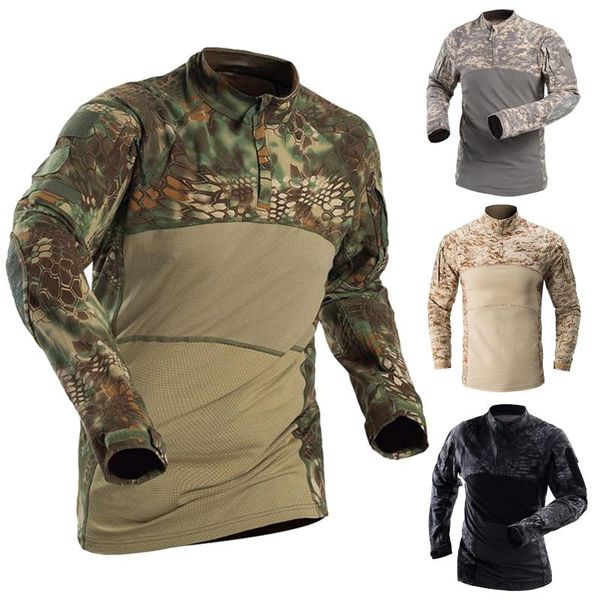 men's casual shirts mens camo long sleeve tactical combat military stretch wear resistant sports, White;black
men's casual shirts mens camo long sleeve tactical combat military stretch wear resistant sports, White;black