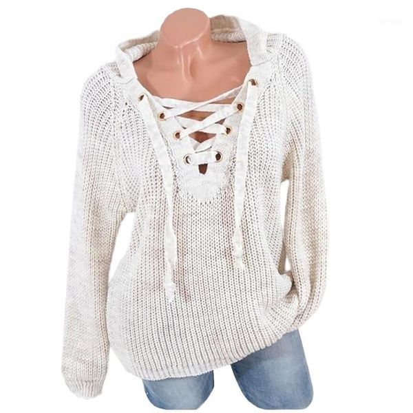 women's sweaters lace up y2k knited sweater women ladies fashion casual v-neck hooded pullovers harajuku pull femme, White;black
women's sweaters lace up y2k knited sweater women ladies fashion casual v-neck hooded pullovers harajuku pull femme, White;black