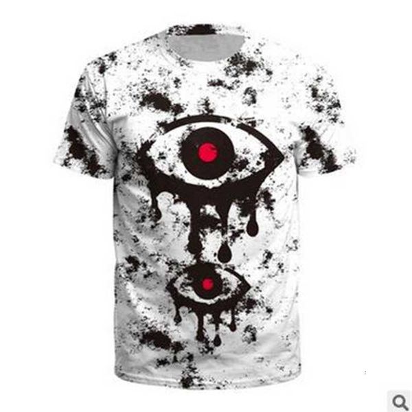 men's t-shirts fashion trend short-sleeved red eyes print tshirt europen and american punk 3d printed round collar t-s cka1, White;black
men's t-shirts fashion trend short-sleeved red eyes print tshirt europen and american punk 3d printed round collar t-s cka1, White;black