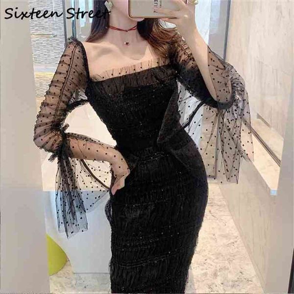 black lace dress for woman polk dot mesh vestidos lady long sleeve high waist square collar dresses female clothing 210603, Black;gray
black lace dress for woman polk dot mesh vestidos lady long sleeve high waist square collar dresses female clothing 210603, Black;gray