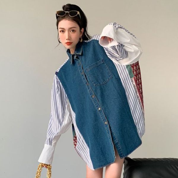 panelled print straight sleeve dress 2021 female spring released down collar unique breasted, Black;gray
panelled print straight sleeve dress 2021 female spring released down collar unique breasted, Black;gray