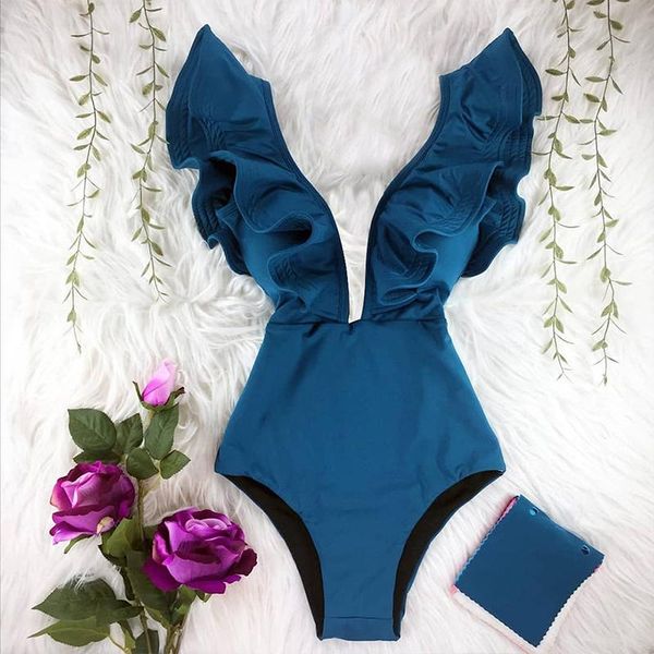 women's swimwear one-shouldered flounce halter swimsuit women bathing suit bikini bikinis set one piece, White;black
women's swimwear one-shouldered flounce halter swimsuit women bathing suit bikini bikinis set one piece, White;black