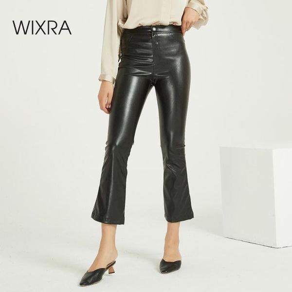 women's pants & capris wixra women solid pu leather high waist pockets strench flare trousers spring autumn winter, Black;white
women's pants & capris wixra women solid pu leather high waist pockets strench flare trousers spring autumn winter, Black;white