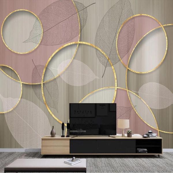 wallpapers custom 3d wallpaper mural light luxury gold circle transparent leaves pink living room background wall decoration painting
wallpapers custom 3d wallpaper mural light luxury gold circle transparent leaves pink living room background wall decoration painting