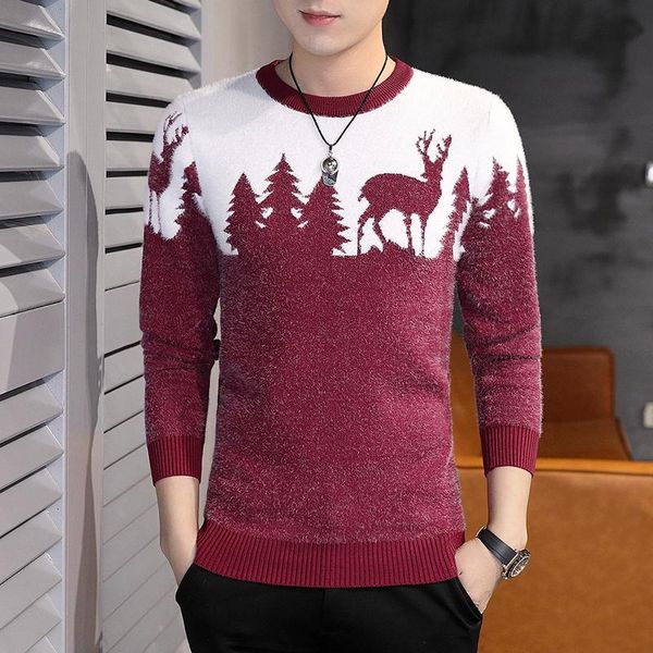 men's sweaters bottoms printed cartoon autumn and winter seahorse plush thickened trend warm clothes, White;black
men's sweaters bottoms printed cartoon autumn and winter seahorse plush thickened trend warm clothes, White;black