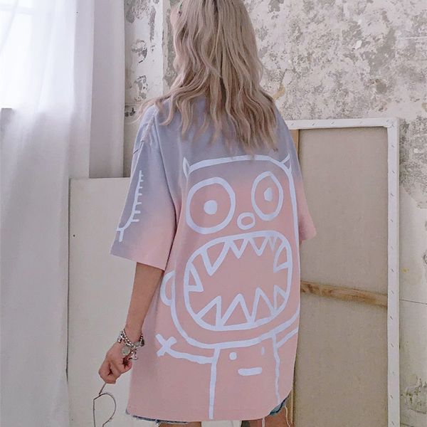 2021 summer women short-sleeve t-shirts released harajuku gradient cartoons print thin feminine pullovers streetwear, White
2021 summer women short-sleeve t-shirts released harajuku gradient cartoons print thin feminine pullovers streetwear, White