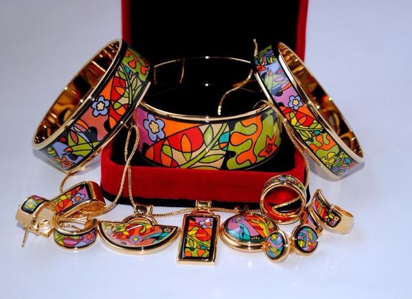 earrings & necklace 012 cloisonne enamel jewelry european and american style 4pcs sets, Silver
earrings & necklace 012 cloisonne enamel jewelry european and american style 4pcs sets, Silver